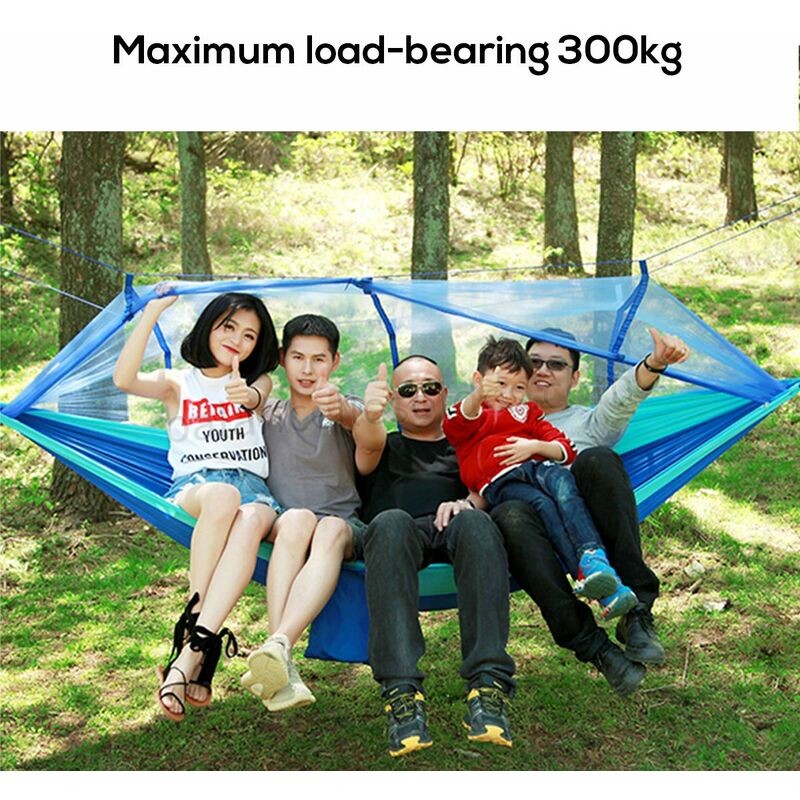 Pas cher Voyage en plein air Camping hamac suspendu lit moustiquaire capacit¨¦ 300 kg (camouflage, avec moustiquaire) - -1