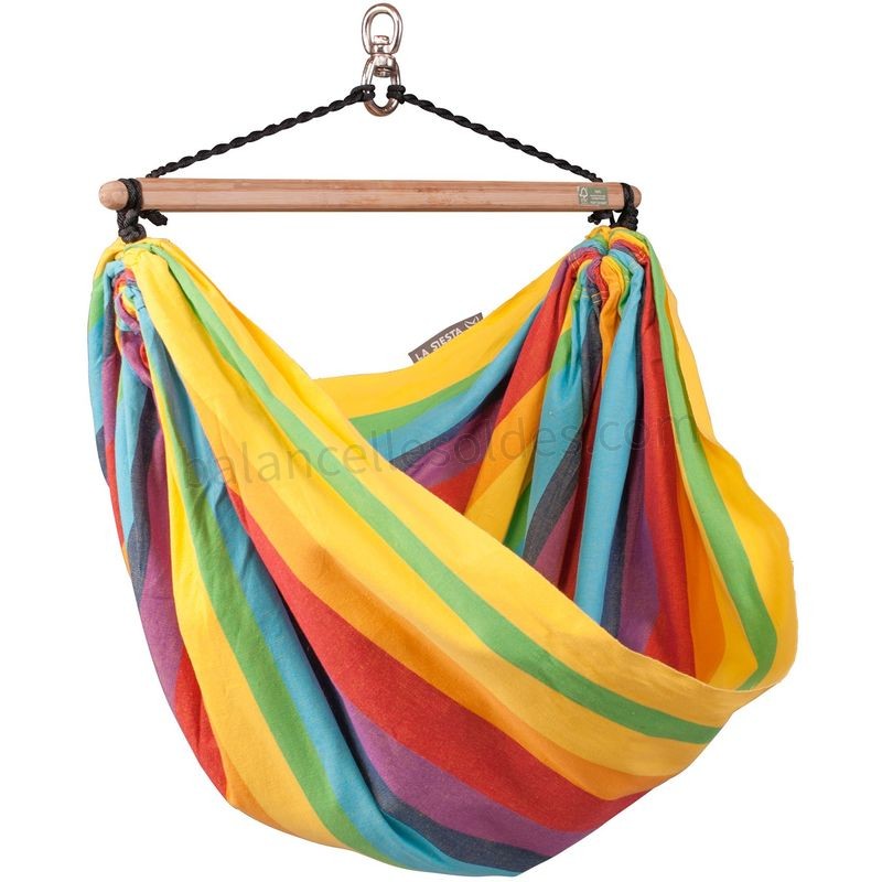 Pas cher Iri Rainbow - Chaise-hamac enfant en coton - Multicolore - -0