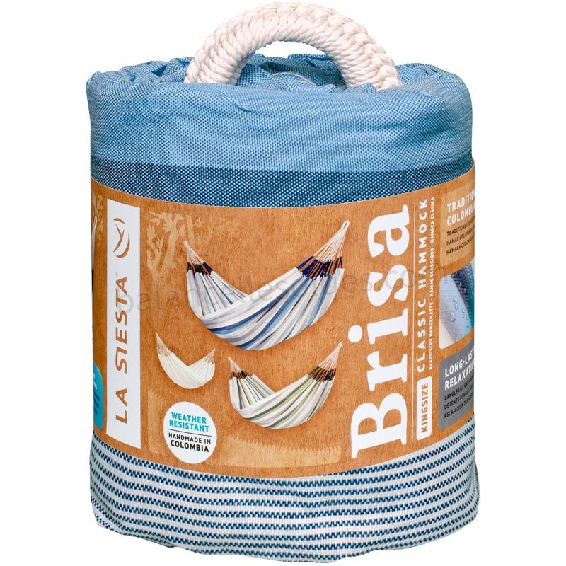 Pas cher Brisa Sea Salt - Hamac classique kingsize outdoor - Bleu / turquoise - -4