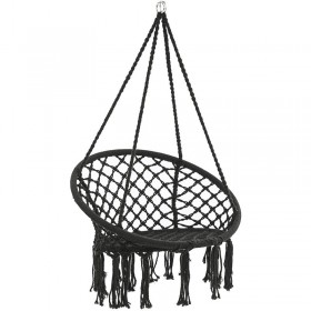 Pas cher 330lbs suspendus balançoire hamac chaise corde ronde macramé porche patio maison extérieure