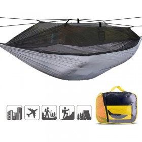 Pas cher Camping Avec Hamac Mosquito Net Mesh Leger Hamac Portable Pour Camping Voyager Backyard Backpacking