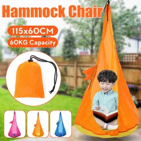 Pas cher 60 kg Portable enfants enfant hamac chaise suspendus balançoire siège maison extérieur intérieur jardin voyage orange Orange