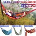 Pas cher Tente extérieure légère de lit double de hamac suspendu de camping de voyage de deux personnes 2 rouge Hamac rouge 280x100cm - 0
