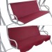 Pas cher Balancelle sur pied assise fauteuil meuble jardin 3 personnes rouge bordeaux - Bordeaux - 3