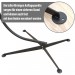 Pas cher AMANKA Support pour fauteuil suspendu 205cm Soutien en acier pour accrocher balancelle et chaises suspendues poids max 150kg métal noir - 4