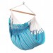 Pas cher Habana Azure - Chaise-hamac Comfort en coton bio - Bleu / turquoise
