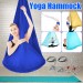 Pas cher Hamac de yoga aérien 5x2.8M exercices formation avec accessoires de montage Bleu foncé - 1